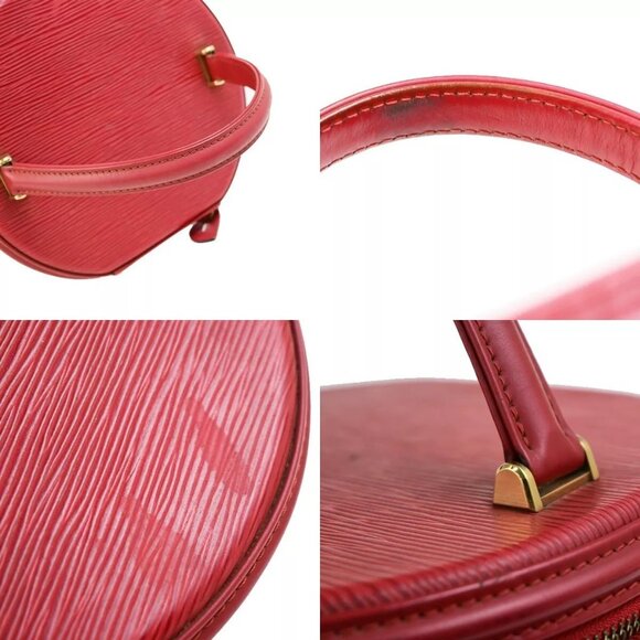LOUIS VUITTON LV Logo Cannes Hand Vanity Bag Epi Leather Red M48037 31EC931 - Picture 9 of 16
